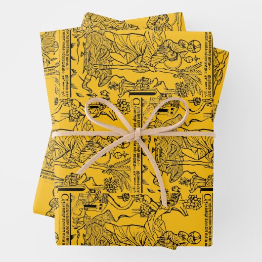 rooms-katholieke heilige christopher inpakpapier vel (In situ)