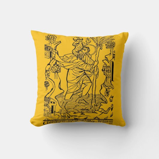 rooms-katholieke heilige christopher kussen (Voorkant)