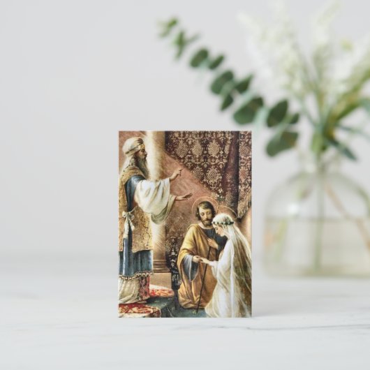 Rooms-Katholieke Kaart van het huwelijksgebed Plaatskaartje (Staand voorkant)