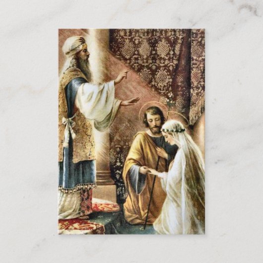 Rooms-Katholieke Kaart van het huwelijksgebed Plaatskaartje (Voorkant)