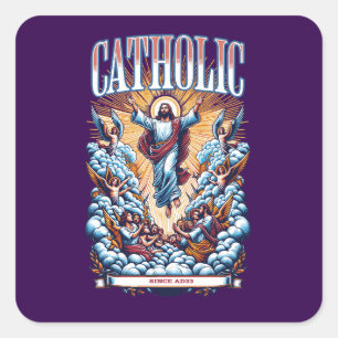 Rooms-Katholieke Kerk sinds 33 na Christus Jezus C Vierkante Sticker