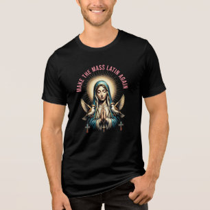 Rooms-Katholieke Maagd Maria Latijnse mis Tri-Blend Shirt