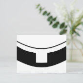 Rooms-katholieke priesterkraag briefkaart (Staand voorkant)