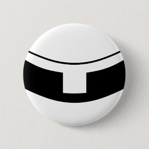 Rooms-katholieke priesterkraag ronde button 5,7 cm