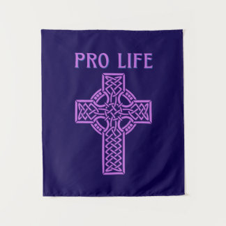 Rooms-Katholieke Pro-Life Cross Wall Tapestry Wandkleed