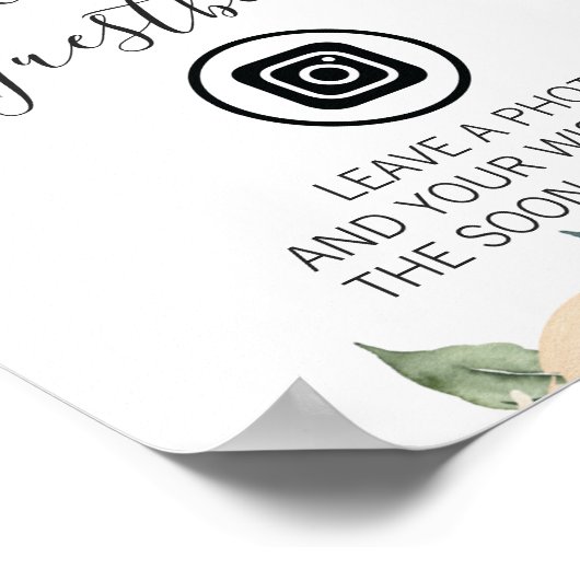 Roomse bloem afbeeldbare afbeelding bruidsdouche b poster (Hoek)