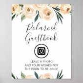 Roomse bloem afbeeldbare afbeelding bruidsdouche b poster (Voorkant)