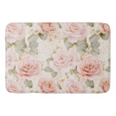 Roomse roze rozen bloemige bruidsdouche badmat (Voorkant)