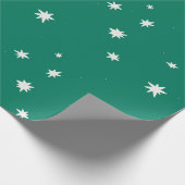 roomsterren op groen cadeaupapier (Hoek)