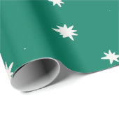 roomsterren op groen cadeaupapier (Rol Hoek)