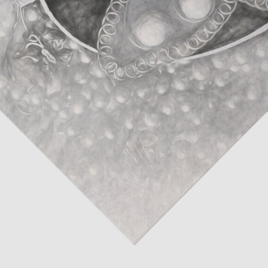 -roomvlinder en wit Antiek Tissuepapier (Detail)