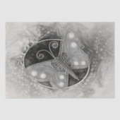 -roomvlinder en wit Antiek Tissuepapier (Voorkant)