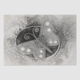 -roomvlinder en wit Antiek Tissuepapier