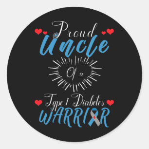 Roomvormer van type 1 Diabetes, waakzaamheid Ronde Sticker