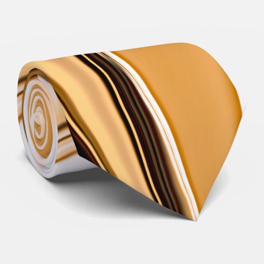 Roomvormig oranje tot bruin getwiste reflecterende stropdas (Opgerold)