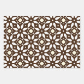 Roomwitte en bruine Marokkaanse mozaïekpatronen Inpakpapier Vel (Voorkant 2)