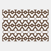 Roomwitte en bruine Marokkaanse mozaïekpatronen Inpakpapier Vel (Voorkant)