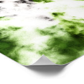 Roomzwart en groen abstract poster (Hoek)
