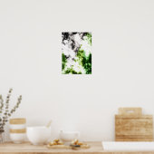 Roomzwart en groen abstract poster (Keuken)