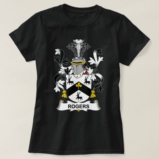 Rooney Coat of Arms Family Crest T-shirt (Design voorkant)