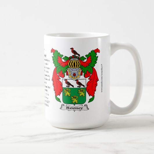 Rooney Family Coat of Arms Koffiemok (Rechts)