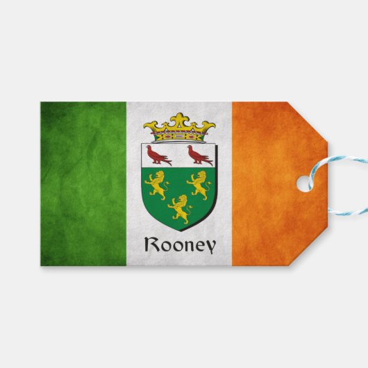 Rooney Ierse vlag Cadeaulabel (Voorkant (Horizontaal))