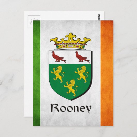 Rooney Irish Flag Briefkaart (Voorkant / Achterkant)