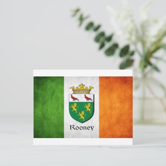 Rooney Irish Flag Briefkaart (Staand voorkant)