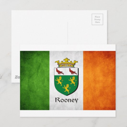 Rooney Irish Flag Briefkaart (Voorkant / Achterkant)
