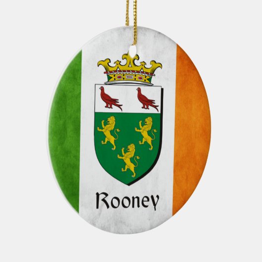 Rooney Irish Flag Keramisch Ornament (Rechts)
