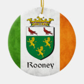 Rooney Irish Flag Keramisch Ornament (Voorkant)