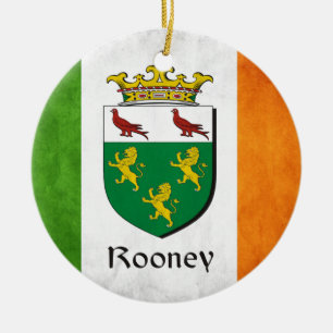 Rooney Irish Flag Keramisch Ornament