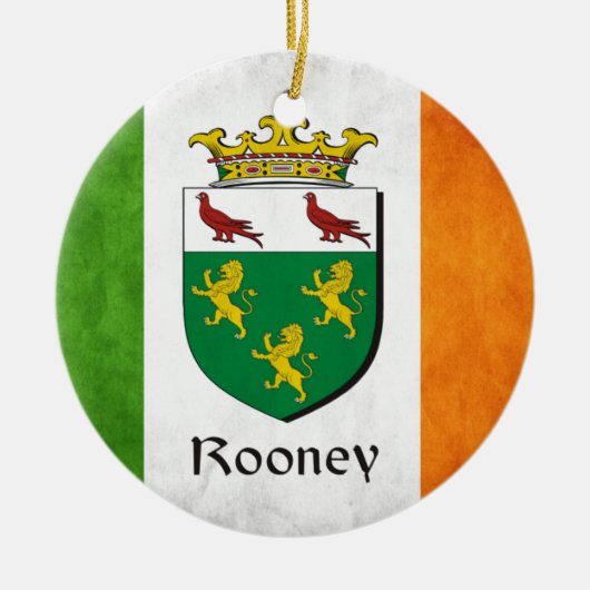 Rooney Irish Flag Keramisch Ornament (Voorkant)