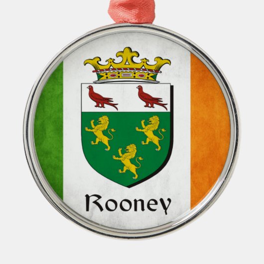 Rooney Irish Flag Metalen Ornament (Voorkant)