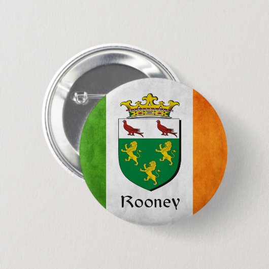 Rooney Irish Flag Ronde Button 5,7 Cm (Voorkant /achterkant)