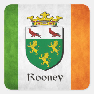 Rooney Irish Flag Vierkante Sticker