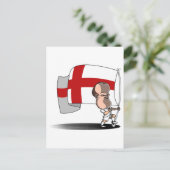 Rooney met ENGLAND Flag Briefkaart (Staand voorkant)