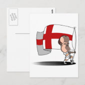 Rooney met ENGLAND Flag Briefkaart (Voorkant / Achterkant)