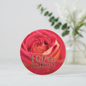 Roos 100e Verjaardagsviering Aangepaste Uitnodigin Kaart (Staand voorkant)