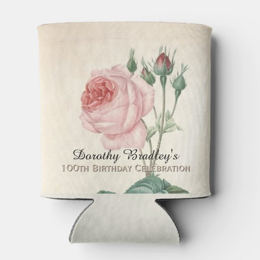 Roos 100e Verjaardagsviering Koelbox Blikjeskoeler (Achterkant)