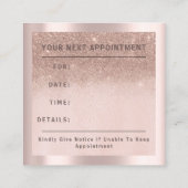 Roos 10% korting Logo Hair Glitter Balloon Afsprakenkaartje (Achterkant)