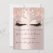 Roos - 16e glitter - druppels - Bridal Makeup Kaart (Voorkant)