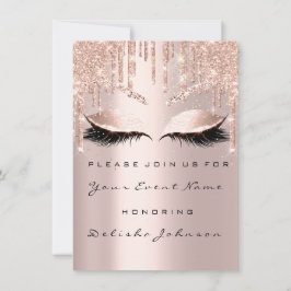 Roos - 16e glitter - druppels - Bridal Makeup Kaart