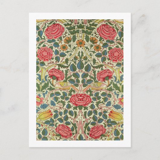 "Roos", 1883 (bedrukt katoen) Briefkaart (Voorkant)