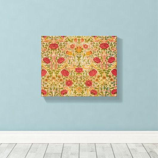 Roos, 1883 door William Morris Canvas Afdruk (Insitu (Houten vloer))