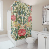 Roos 1883 William Morris Douchegordijn (In situ)