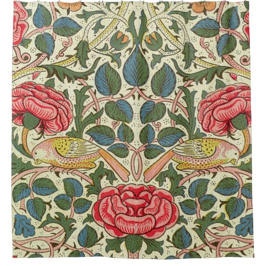 Roos 1883 William Morris Douchegordijn (Voorkant)
