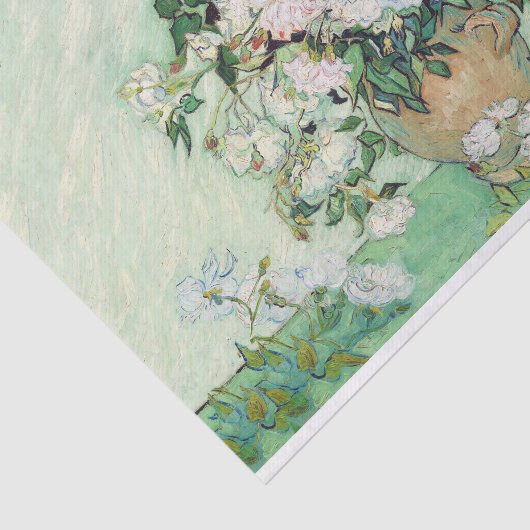 Roos 1890 van Vincent Van Gogh Tissuepapier (Detail)