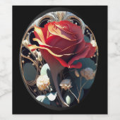 ROOS #1 WIJN ETIKET (Enkel label)