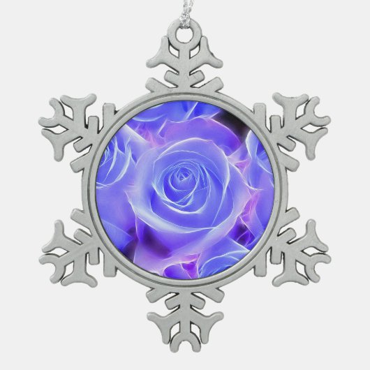 Roos 2014-0927 tin sneeuwvlok ornament (Voorkant)
